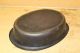 Extremely Rare 19th C Cast Iron Deep Dish Oval Basin In Primitives photo 5