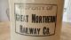 Rare Great Northern Railway Co.  Red Wing Uber Rare Black Stamp 1 Gal.  Crock Jug Crocks photo 1