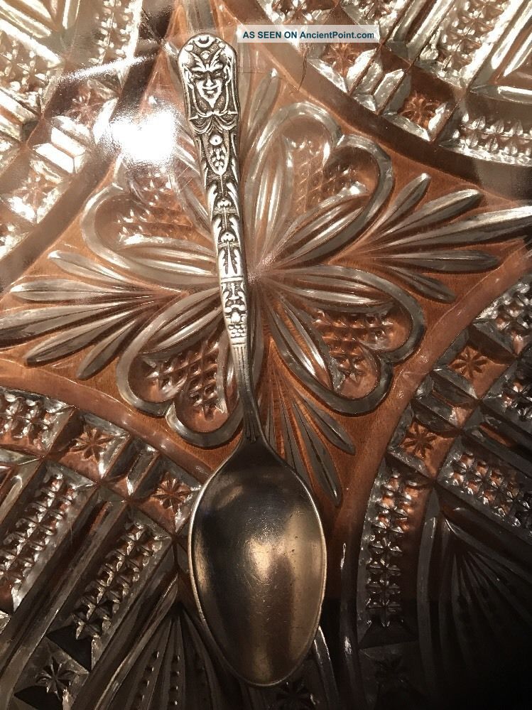 Reed & Barton Demi Tasse Spoon Raised Devil Motif At Top Of Spoon Gothic Unknown photo
