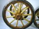 Antique Wagon Cart Buggy (4) Wooden - Spoke - Wheels Rubber Tread Baby Carriages & Buggies photo 3