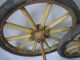 Antique Wagon Cart Buggy (4) Wooden - Spoke - Wheels Rubber Tread Baby Carriages & Buggies photo 5
