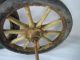 Antique Wagon Cart Buggy (4) Wooden - Spoke - Wheels Rubber Tread Baby Carriages & Buggies photo 6