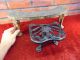 2 Antique Cast Iron Hearth Ware Trivet Stands Stools Justryte Victorian Half Moo Hearth Ware photo 10