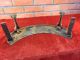 2 Antique Cast Iron Hearth Ware Trivet Stands Stools Justryte Victorian Half Moo Hearth Ware photo 11
