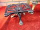 2 Antique Cast Iron Hearth Ware Trivet Stands Stools Justryte Victorian Half Moo Hearth Ware photo 1