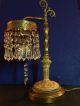 Antique Victorian Side Table Or Desk Lamp W/ Crystals & Beads Lamps photo 10