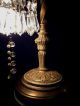 Antique Victorian Side Table Or Desk Lamp W/ Crystals & Beads Lamps photo 2