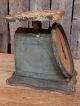 Antique Primitive 1913 Green Farmhouse Rustic Kitchen Scale Primitives photo 1