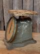 Antique Primitive 1913 Green Farmhouse Rustic Kitchen Scale Primitives photo 2