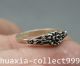 21mm Old Chinese Folk Collect Miao Silver Small Flower Link Jewelry Fashion Ring Other Antiquities photo 1