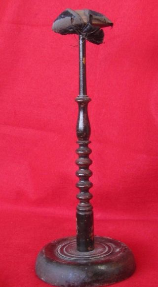 Antique Hat Stand Wood Victorian 12 3/4 In.  Millinery Store Display Orig.  Finish photo