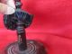 Antique Hat Stand Wood Victorian 12 3/4 In.  Millinery Store Display Orig.  Finish Industrial Molds photo 6