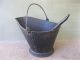 Antique Coal Scuttle Hod Bucket Primitive 17 Metal Ash Shovel Bail Handle Hearth Ware photo 1