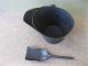 Antique Coal Scuttle Hod Bucket Primitive 17 Metal Ash Shovel Bail Handle Hearth Ware photo 2