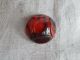 Vintage Celluloid Button Bubble Top Red Black 103 - B Buttons photo 1