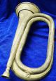 Antique Brass Or Bronze Big Size Military Bugle From India Brass photo 6