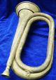 Antique Brass Or Bronze Big Size Military Bugle From India Brass photo 7