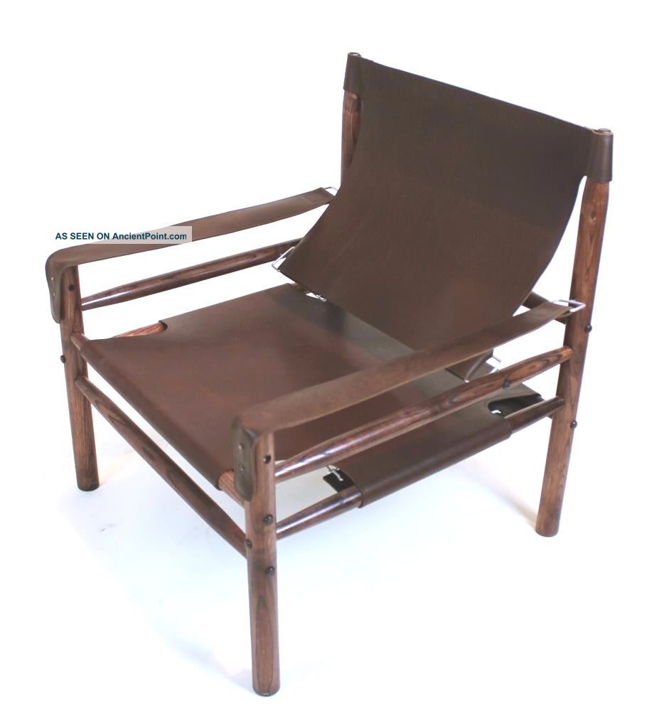 Rare Mid Century Hungarian Safari Lounge Chair In Manner Of Arne Norell 1900-1950 photo