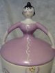 C1920 Fulper Porcelaines Figural Lady Trinket/powder Box/jar/pot Half Doll Re Art Deco photo 1