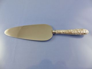Rose No Shield Cake Pie Knife Server Hollow Handle By Kirk Stieff Sterling photo