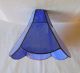 Vintage Stained Glass Leaded Lamp Shade : Light Blue Marbled 8 