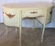 French Hand Painted Kidney Shaped Ladies Writing Desk With Leather Top Post-1950 photo 7