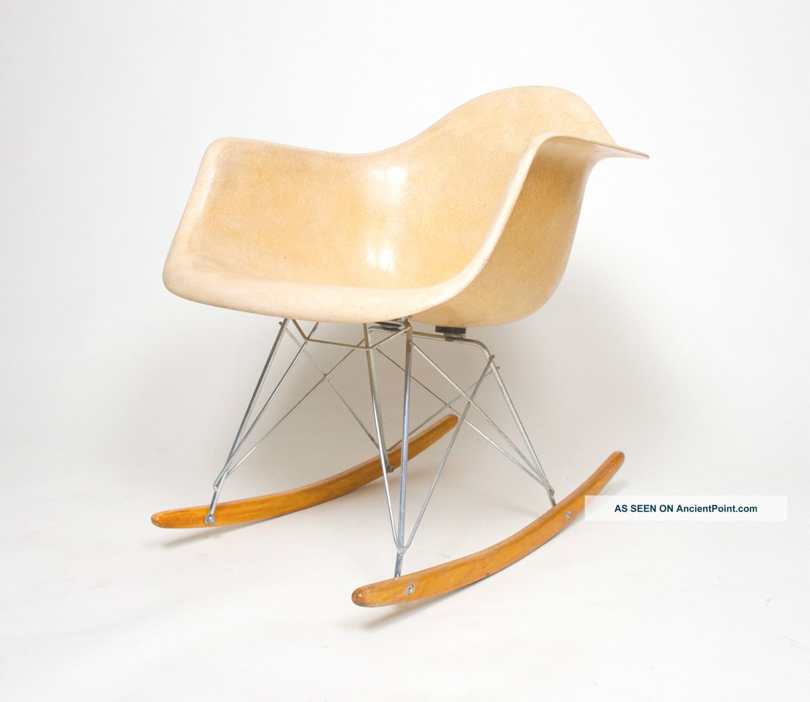 Rare Vintage Eames Herman Miller Rocker Rocking Arm Shell Chair Marked Post-1950 photo