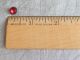 Antique Czech Faceted Glass Button Red & Clear 4 Way Brass Shank Diminitiv 164a Buttons photo 3