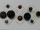 10 Antique Steel Buttons Cut & Painted / Dyed Buttons photo 10