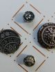 10 Antique Steel Buttons Cut & Painted / Dyed Buttons photo 5