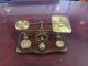 Antique Vintage Brass Postal Letter Scales With Weights Postal Rates For Letters Other Antique Science Equip photo 7