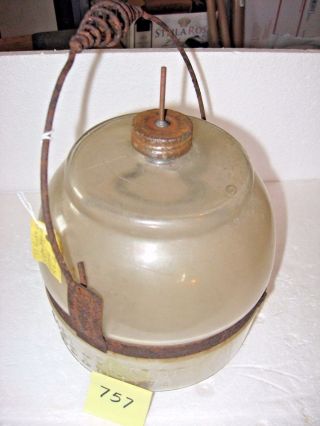 Vintage Glass Water Dispensing Bottle - Patented 1913.  Inv757 photo