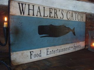 Primitive Whaler ' S Catch Sign By Signtiques photo