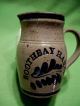 Vintage Stoneware Pitcher Crock W/ Deep Raised Relief Boothbay Harbor.  Saturated Crocks photo 2