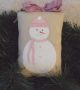 Primitive Handpainted Baby Snowman Pillow Tuck Folk Art Christmas Winter Primitives photo 1