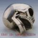Vintage Style Silver Copper Handwork Carved Interesting Statue - - Skull Head Other Antique Chinese Statues photo 4