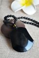 Exquisite Chinese Obsidian Hand Carved Ship Pendant Necklaces & Pendants photo 2