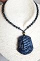Exquisite Chinese Obsidian Hand Carved Ship Pendant Necklaces & Pendants photo 4