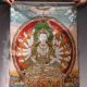 Tibetan Nepal Silk Embroidered Thangka Tara Tibet Buddha - - Senju Kwan - Yin 91 Paintings & Scrolls photo 1