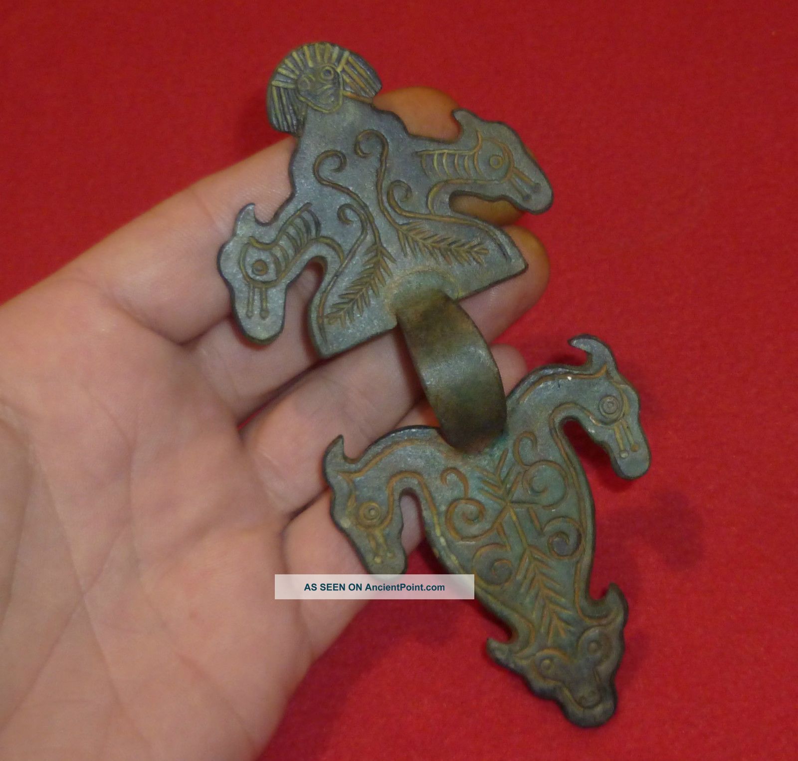 Stunning Viking Ancient Artifact Bronze Fibula / Brooch Circa 700 - 800 Ad - 3176 Scandinavian photo