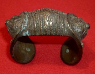 Byzantine Ancient Artifact Bronze Bracelet With Image Of Cross Circa 600 - 800 Ad photo