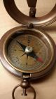 Nautical Brass Sundial Compass,  Antique Brass Vintage Camping Hiking Compass Compasses photo 2
