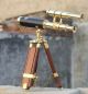 Collectible Solid Brass Telescope Maritime Vintage Spy Glass Telescope W/ Tripod Telescopes photo 5