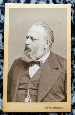 Antique Theodor Billroth Cdv Photo Father Of Abdomial Surgery Physician Doctor photo