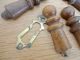 4 X Reclaimed Brass & Wood Door Escutcheons Key Hole Covers Locks & Keys photo 1