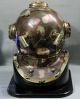 U.  S Navy Mark V Solid Copper & Brass Diving Divers Helmet With Base Diving Helmets photo 1