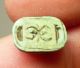 Antique Scarab Bead Faience Egypt 2000 Years Old Egyptian photo 4