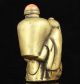 China Collectible Old Handwork Carving Bronze Old Man Statue Snuff Bottle Pp34 Snuff Bottles photo 3