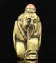 China Collectible Old Handwork Carving Bronze Old Man Statue Snuff Bottle Pp34 Snuff Bottles photo 6