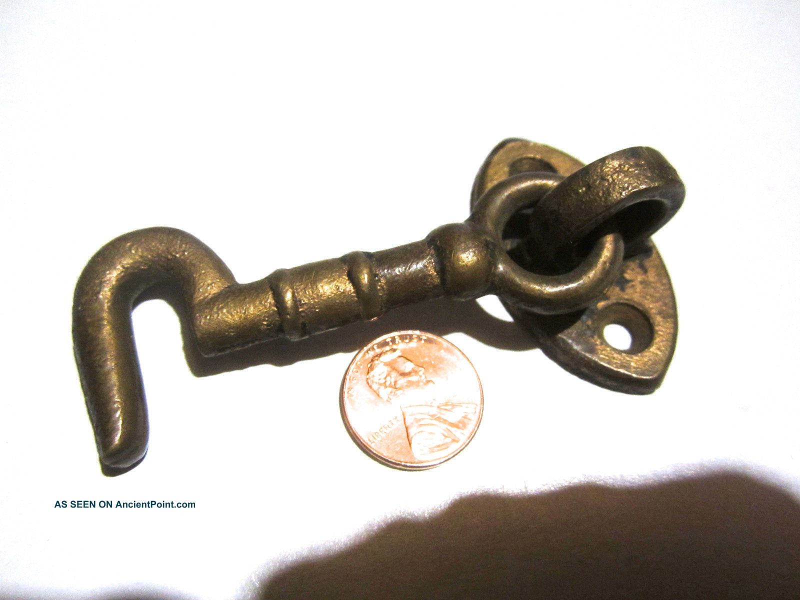 Antique Unknown Maker Victorian Bronze Sliding Door Lock Other Antique Hardware photo